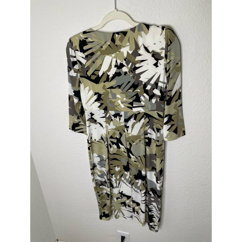 Nwot London Times 3/4 Sleeve Faux Body con Wrap Dress size 8 - Picture 7 of 8